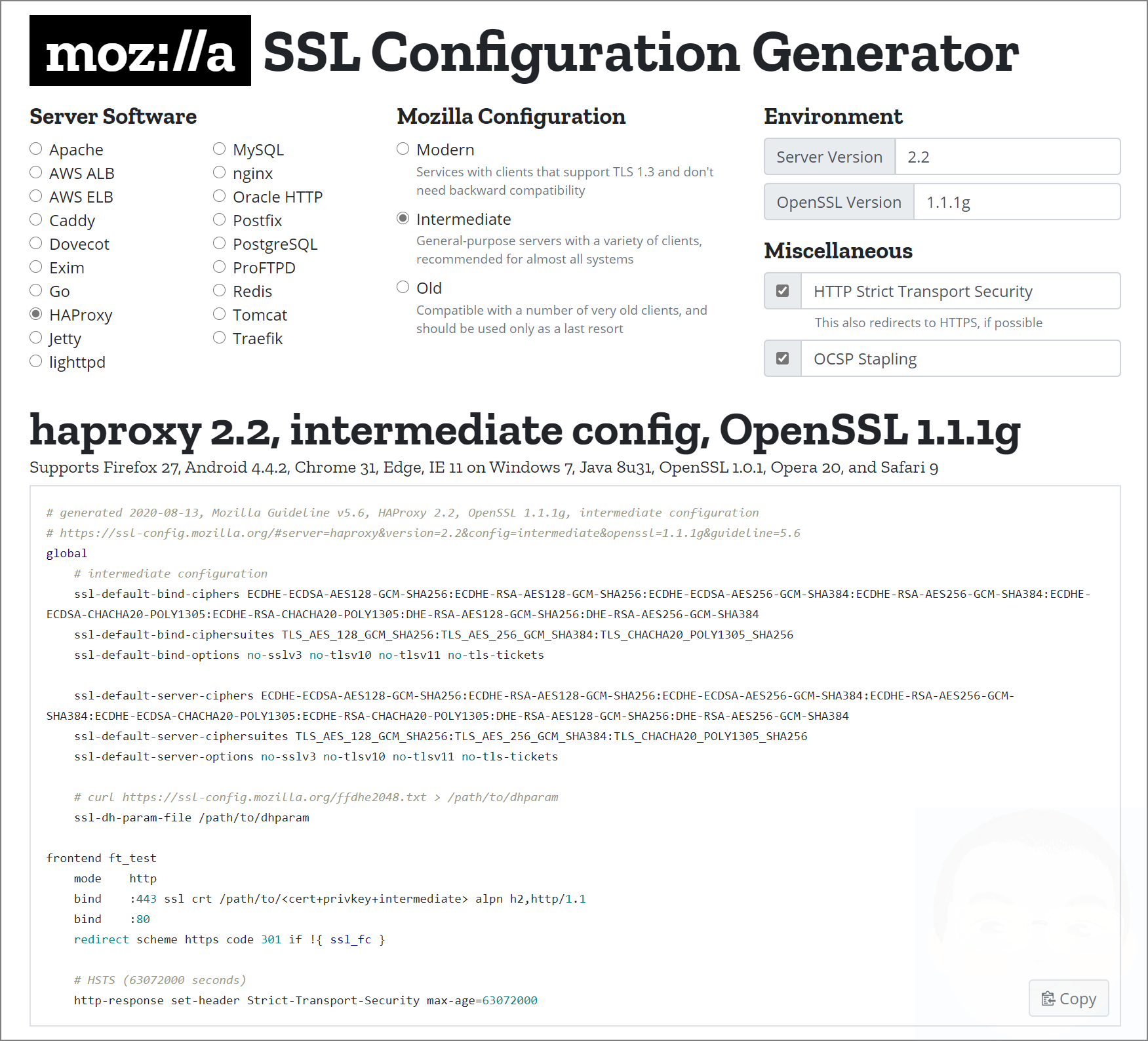 Mozilla SSL Configuration Generator Umount Blog Mozilla ssl configuration generator umount blog